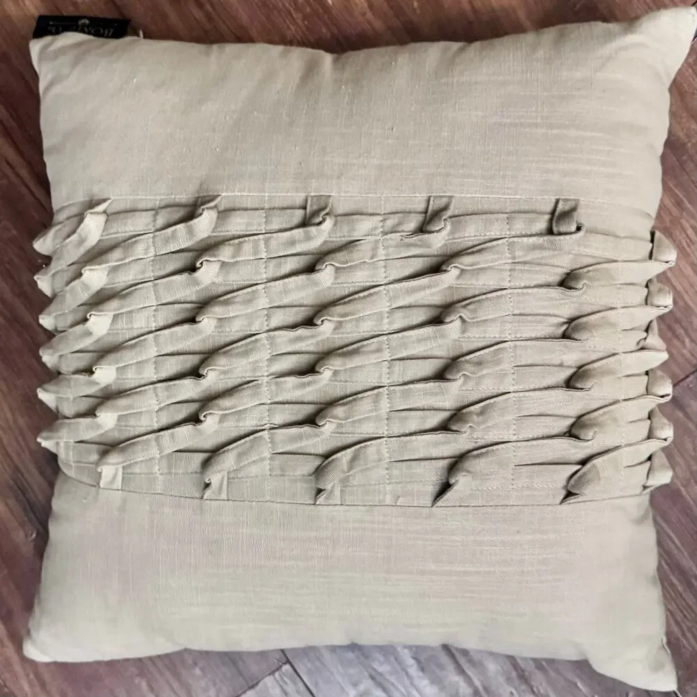 Bombay Company Knotted Detail Throw Pillow Beige 16